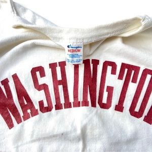 Champion Vintage 80’s Original Washington Redskins Single Stitch Cream Off White